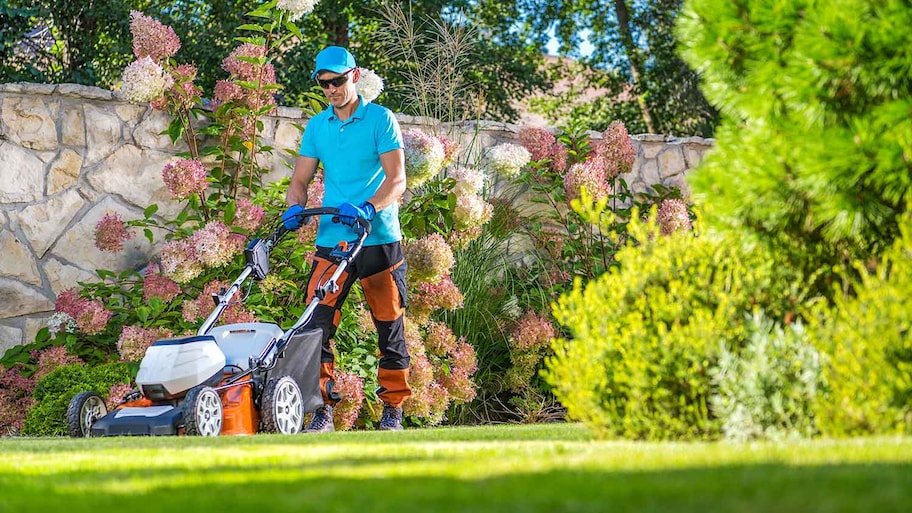 North Edge Outdoor Mowing a Residential Yard