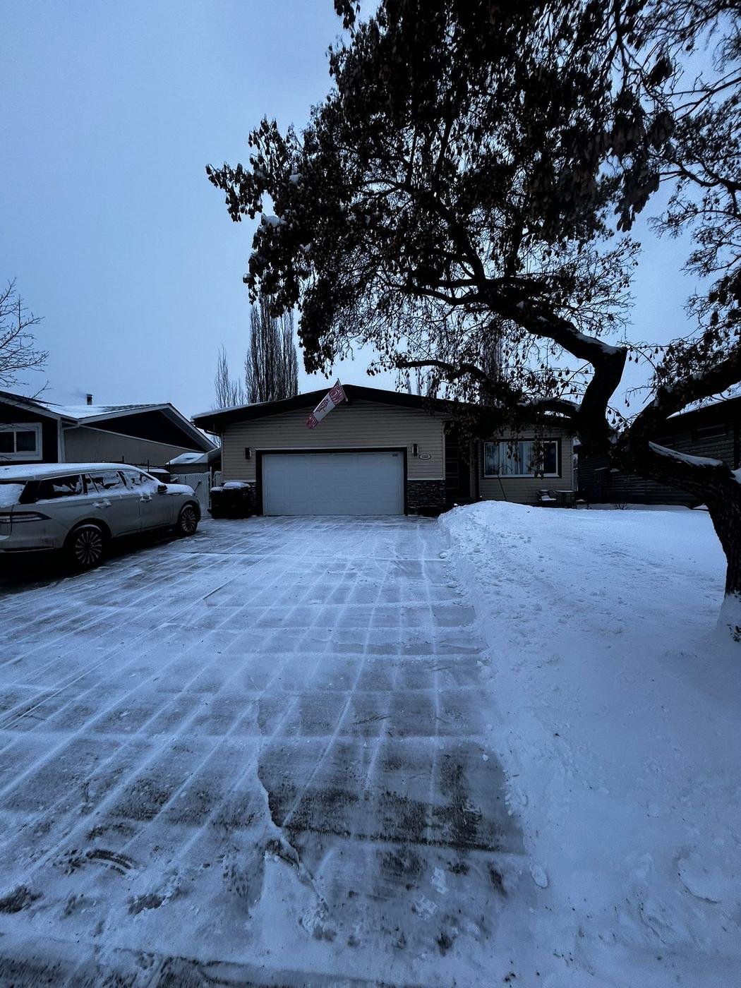 Cleared residential driveway